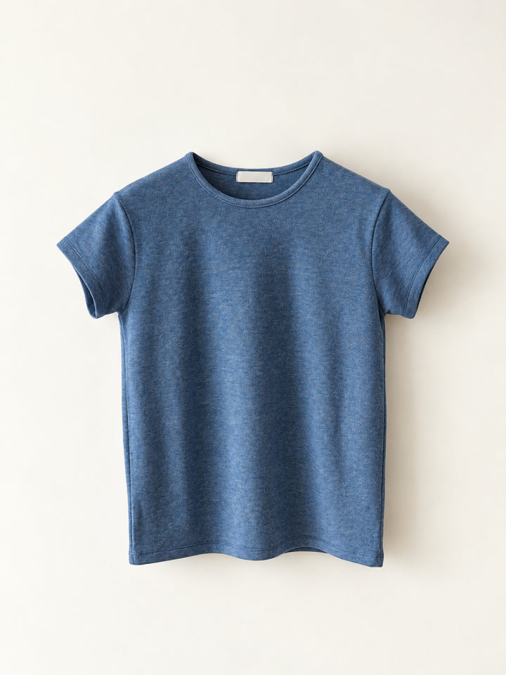 エッセンシャル 半袖 クルーネック ニットTシャツ