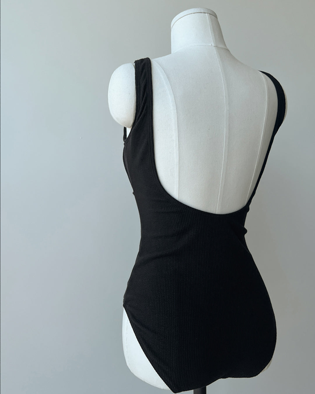 Textured Square Neck One-Piece Swimsuit