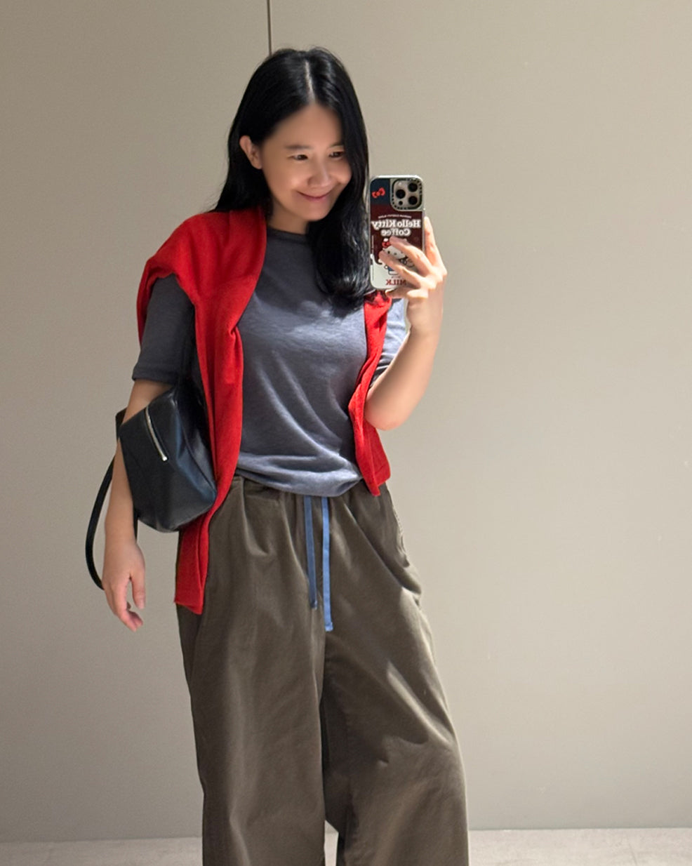 Soft Heathered Elbow-Sleeve Transition Tee