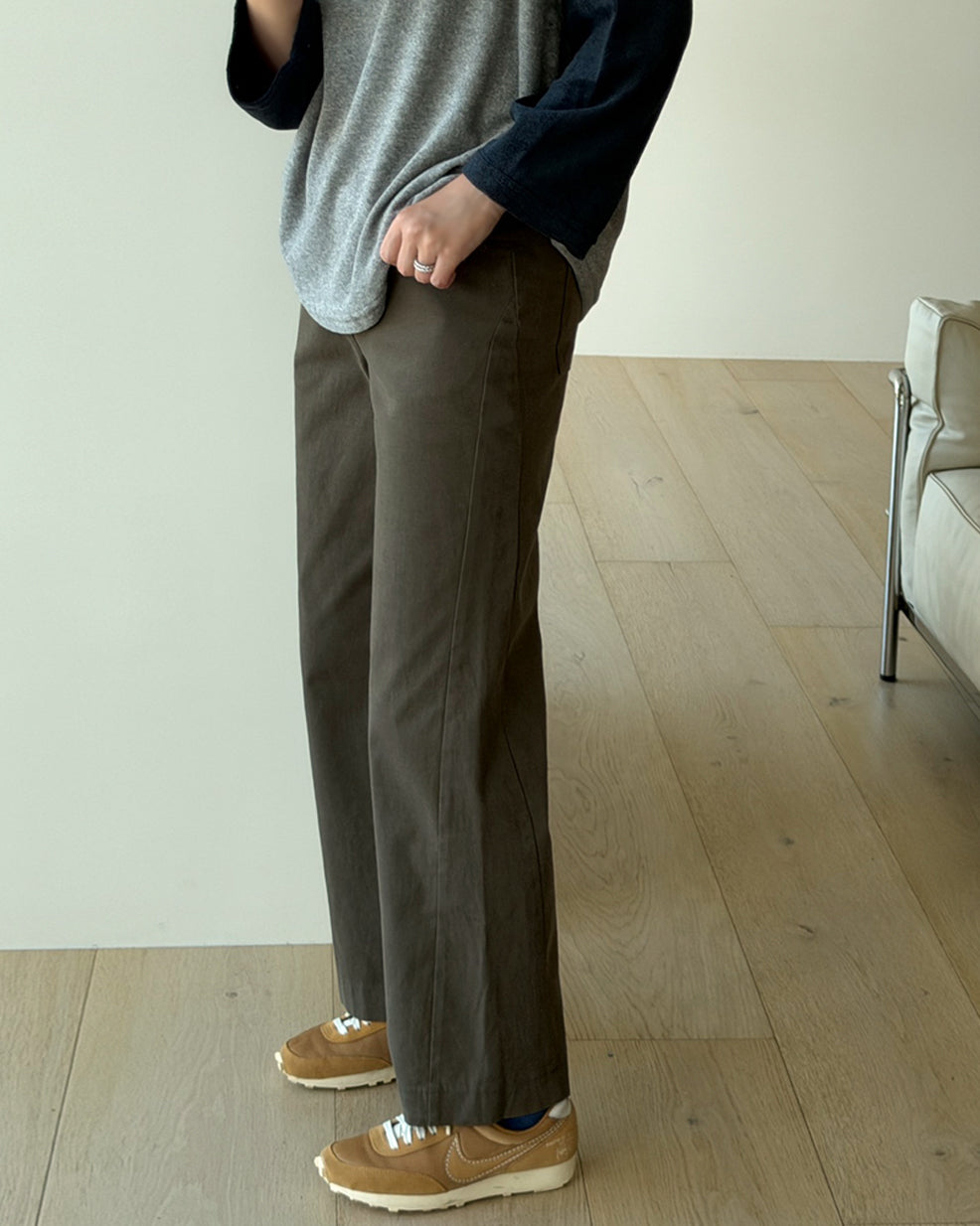 Casual Wide-Leg Cotton Pants