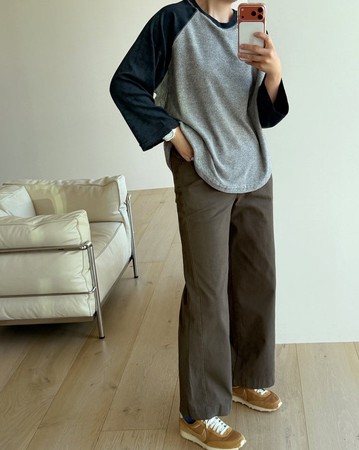 Two-Tone Raglan Sleeve Soft Top