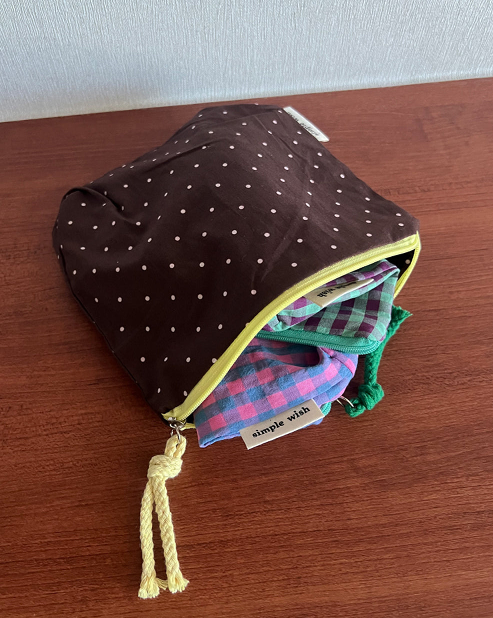 Playful Patterned Lightweight Cotton Pouch