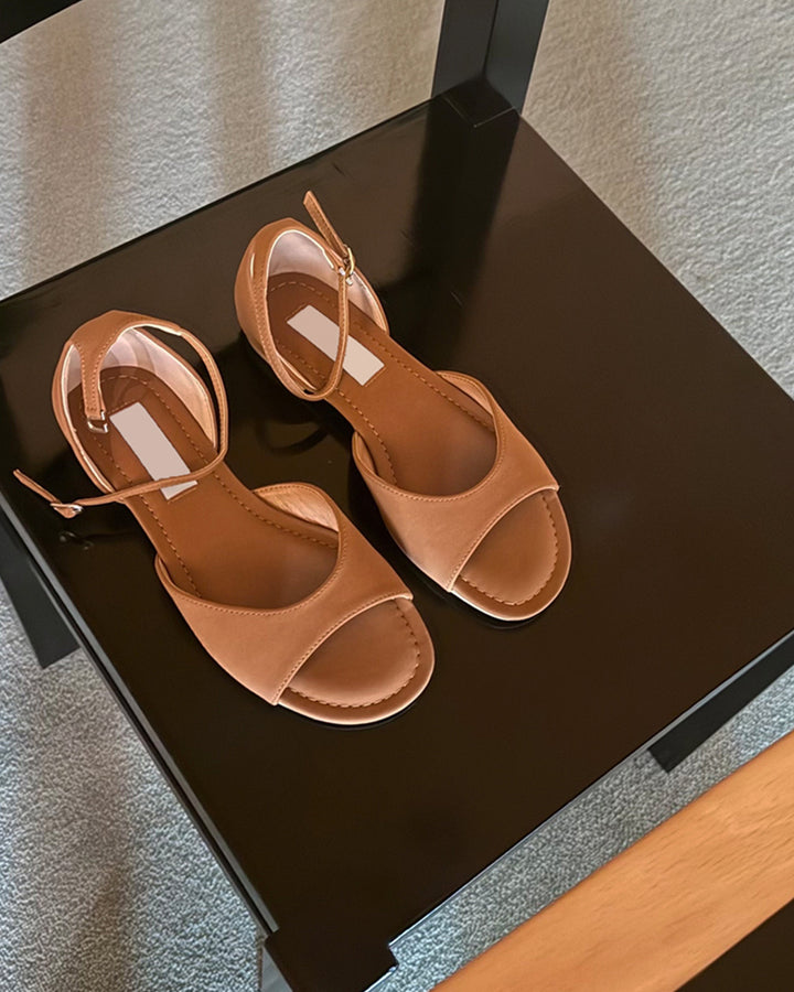 Ankle Strap Open Toe Flat Sandals