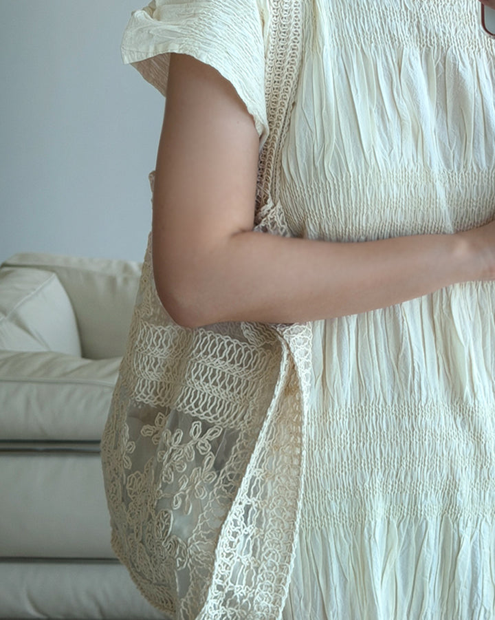 Embroidered Lace Shoulder Bag