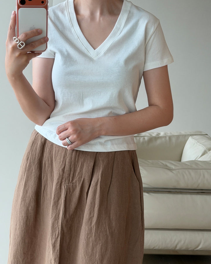 Essential V-Neck Short Sleeve Tee