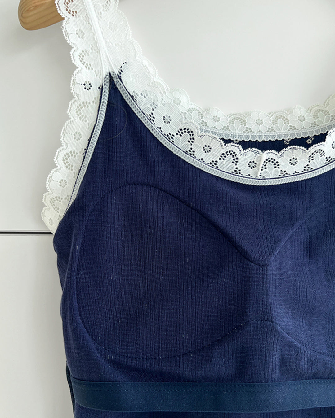 Lace Trim Ribbon Pointelle Cami Top