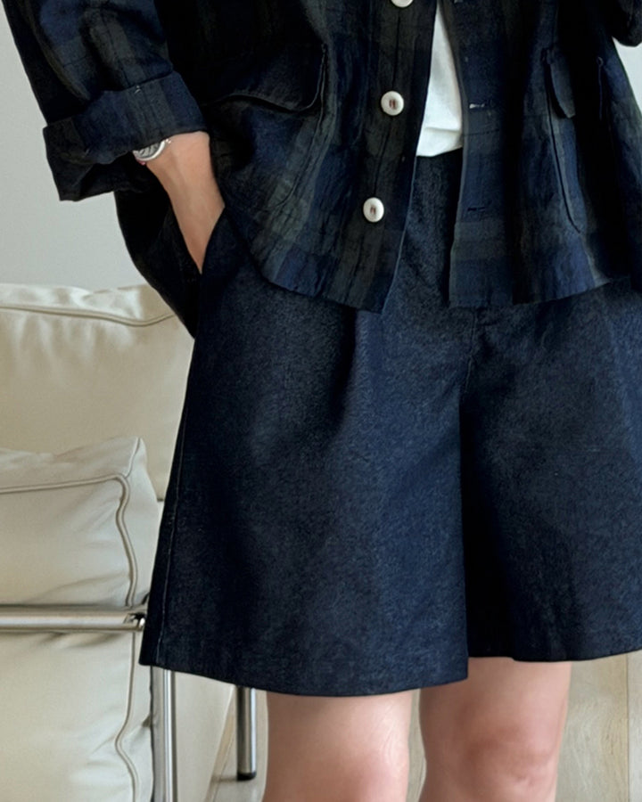 Minimalist High-Waist Wide Shorts