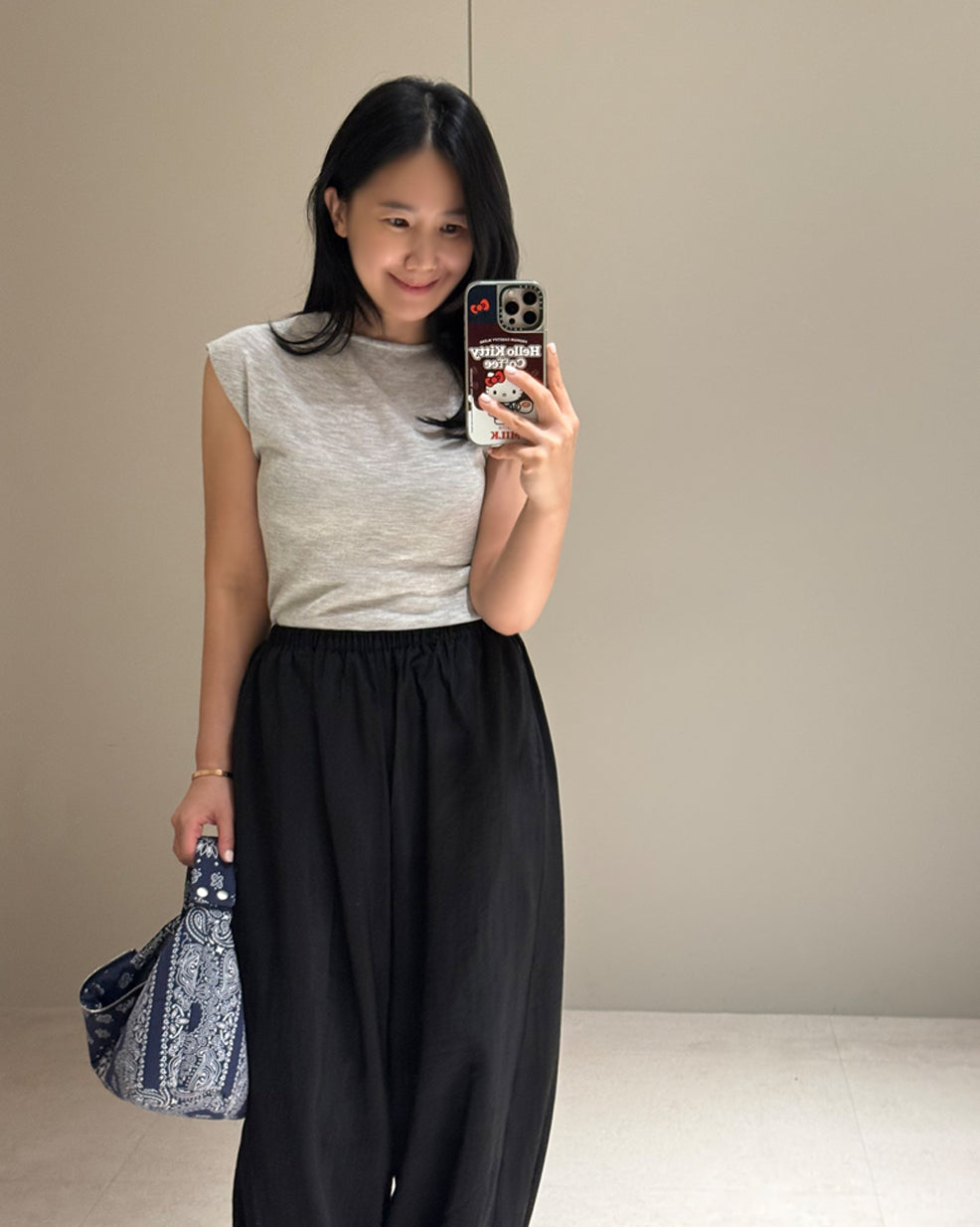Fine Knit Cap Sleeve Top