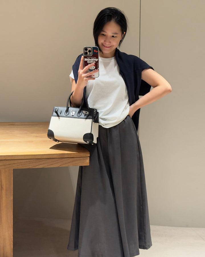 Minimalist Cap Sleeve Crewneck Top