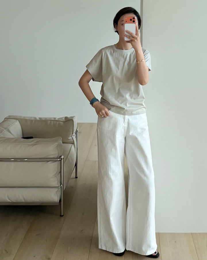 Classic Drape Shoulder Summer Tee