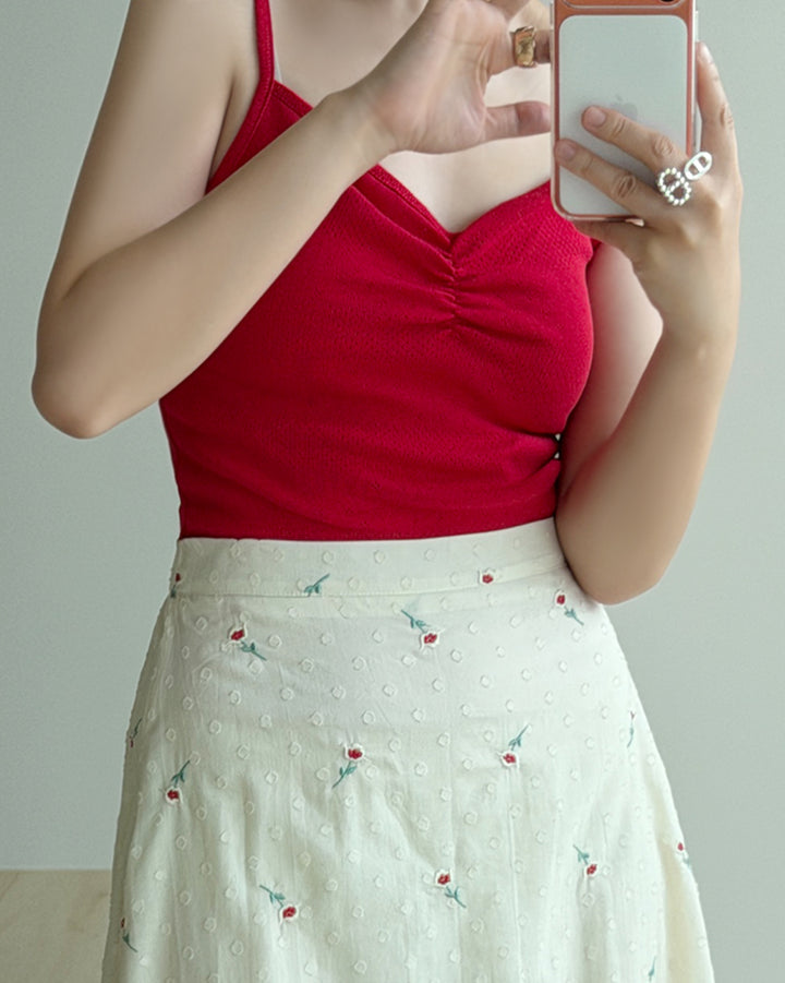 V-Neck Eyelet Cami Top