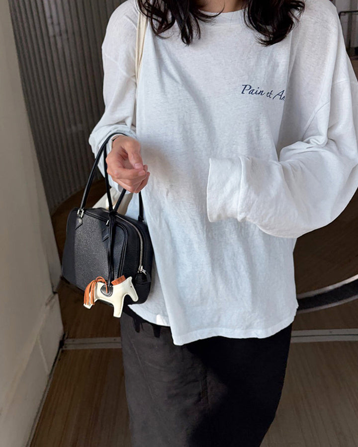 Back Graphic Oversized Long Sleeve T-Shirt