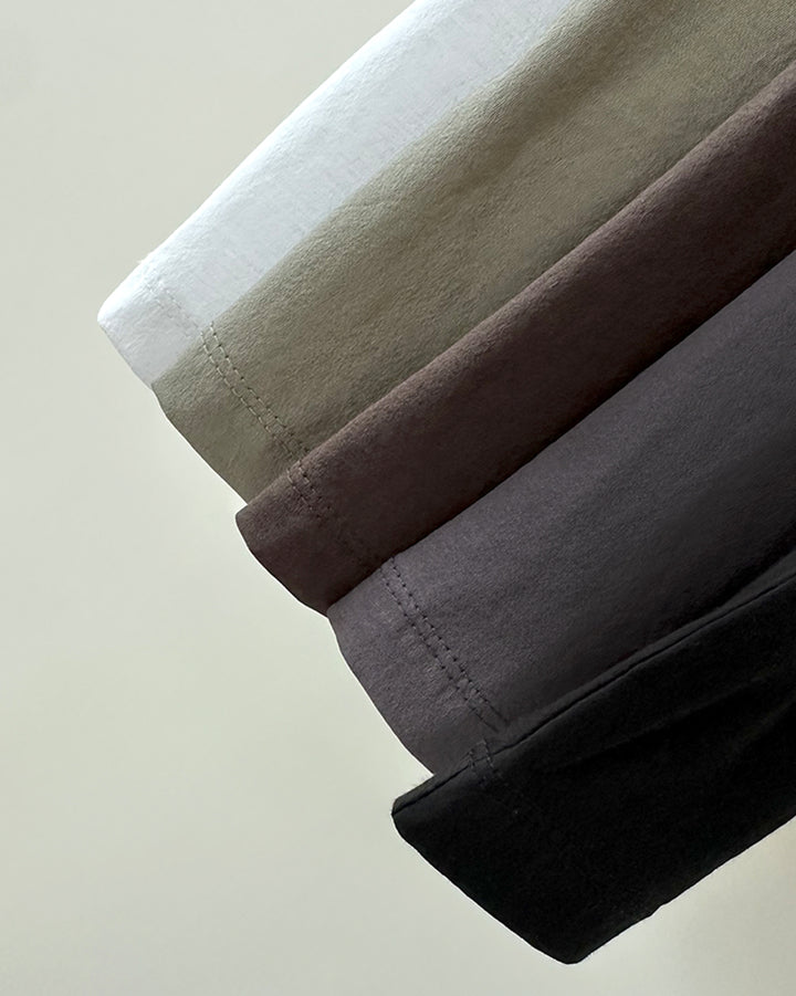 Relaxed Cap-Sleeve Round Neck Tee