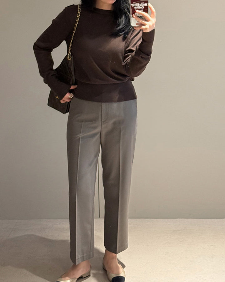Tailored Pressed Tapered Trousers