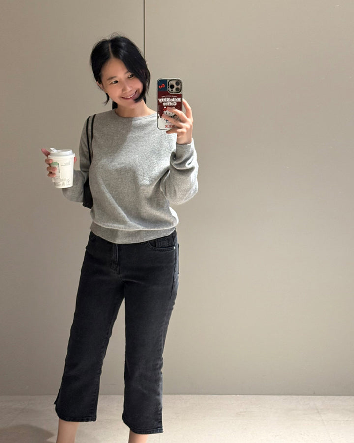 Cashmere-Blend Side-Slit Knit