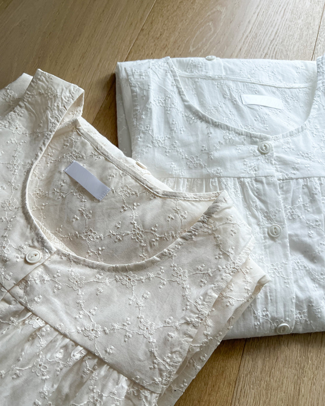 Sleeveless Eyelet Lace Long Nightdress