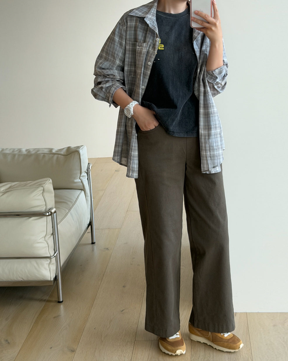 Casual Wide-Leg Cotton Pants