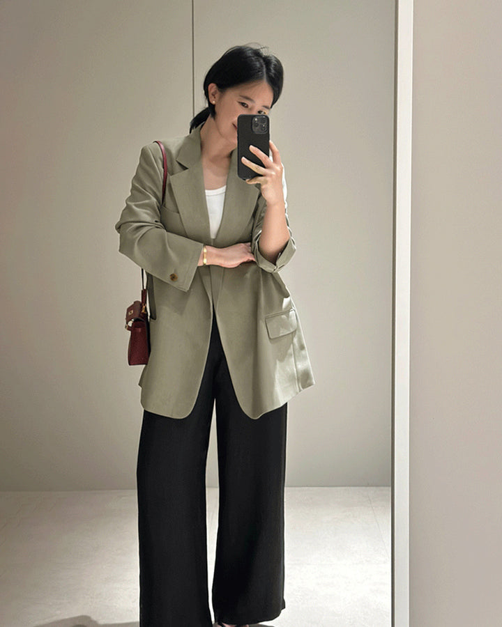 Satin Gloss Rayon Wide Pants