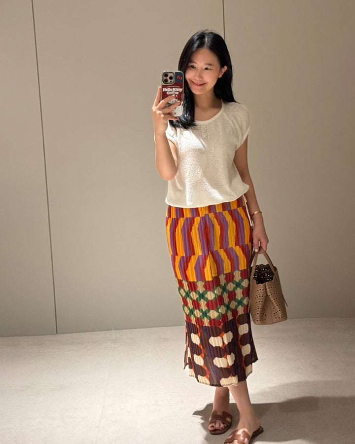 Lightweight Sheer Knit Henley Top