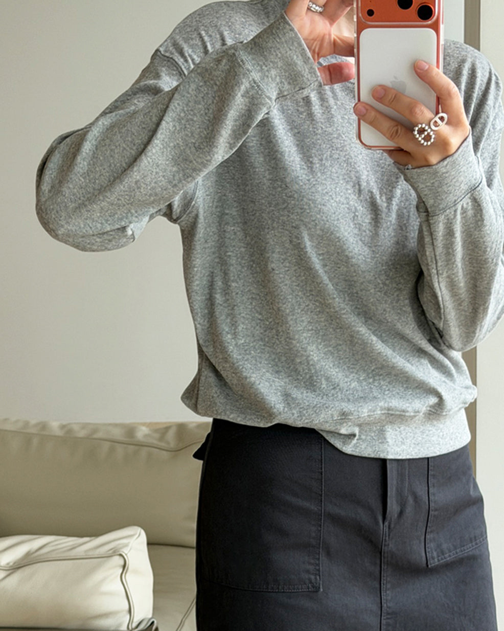 Soft Gauze-Touch Long Sleeve Top