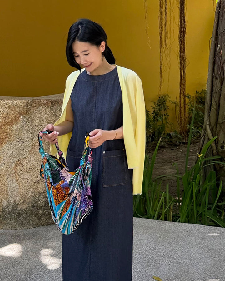Cotton Blend Sleeveless Maxi Dress