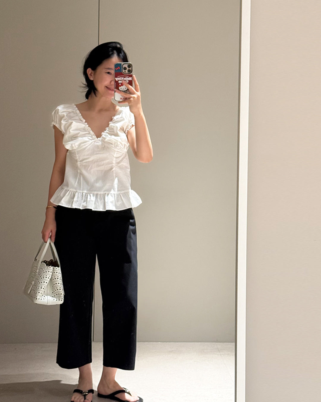 Casual Cotton Blend Daily Crop Pants
