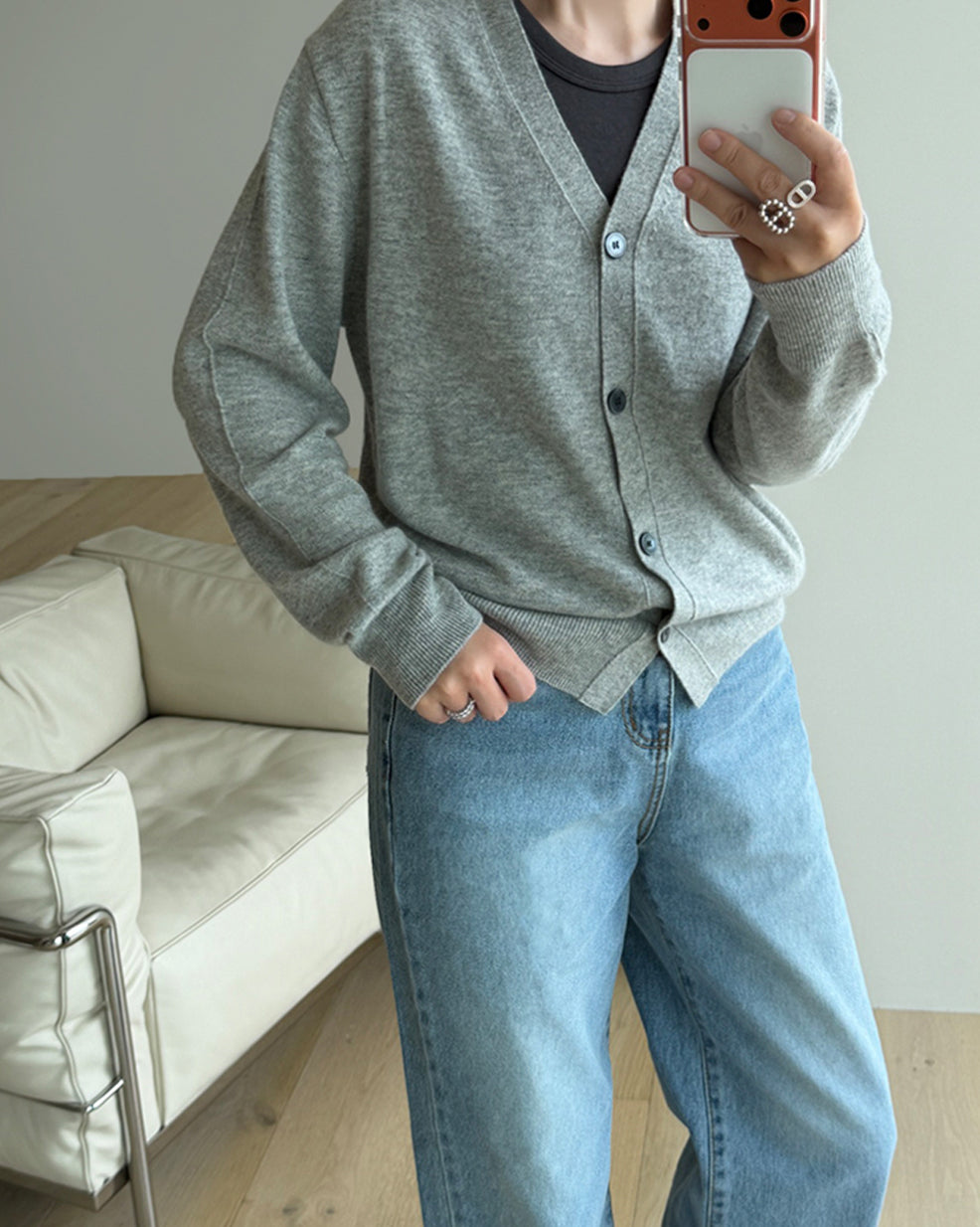Premium Blend Wide-Leg Classic Denim