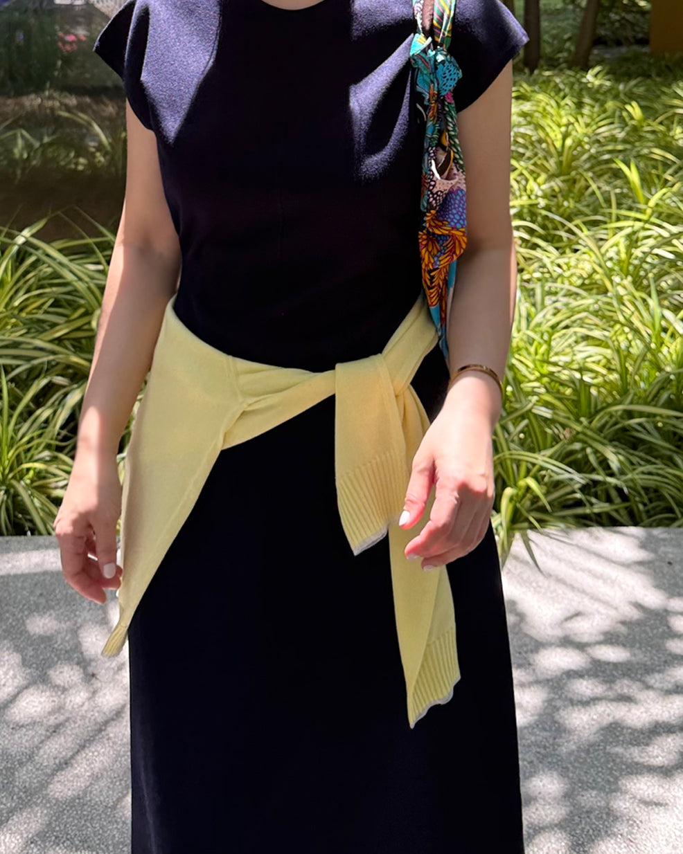 Cotton Viscose Blend Cap Sleeve Maxi Knit Dress