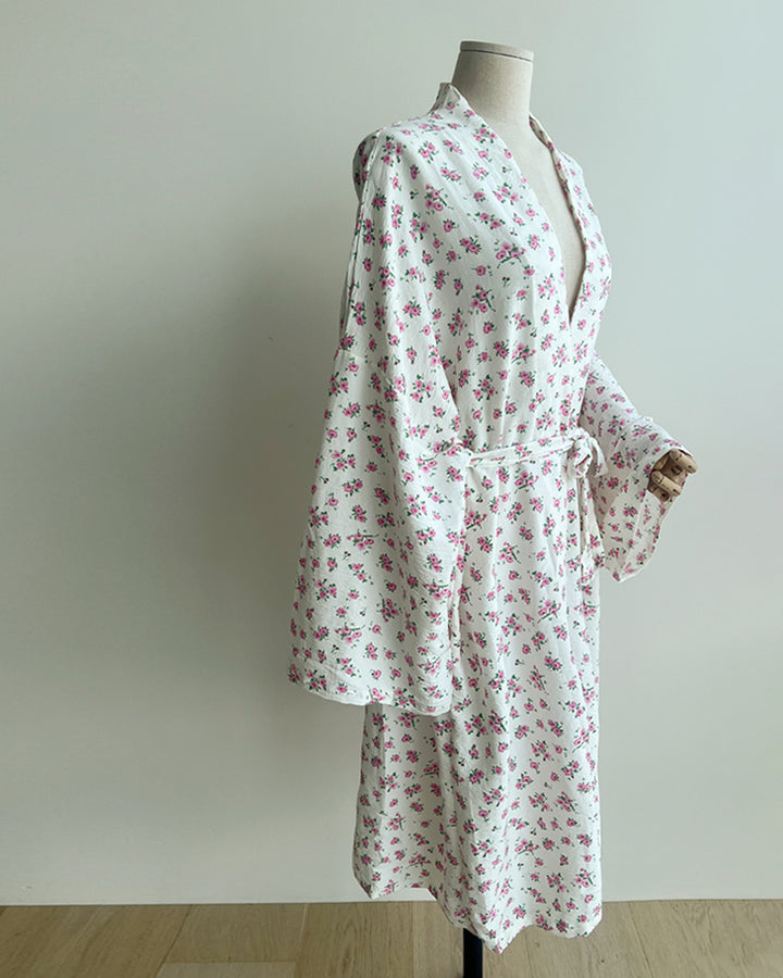 Floral Print Loungewear Robe