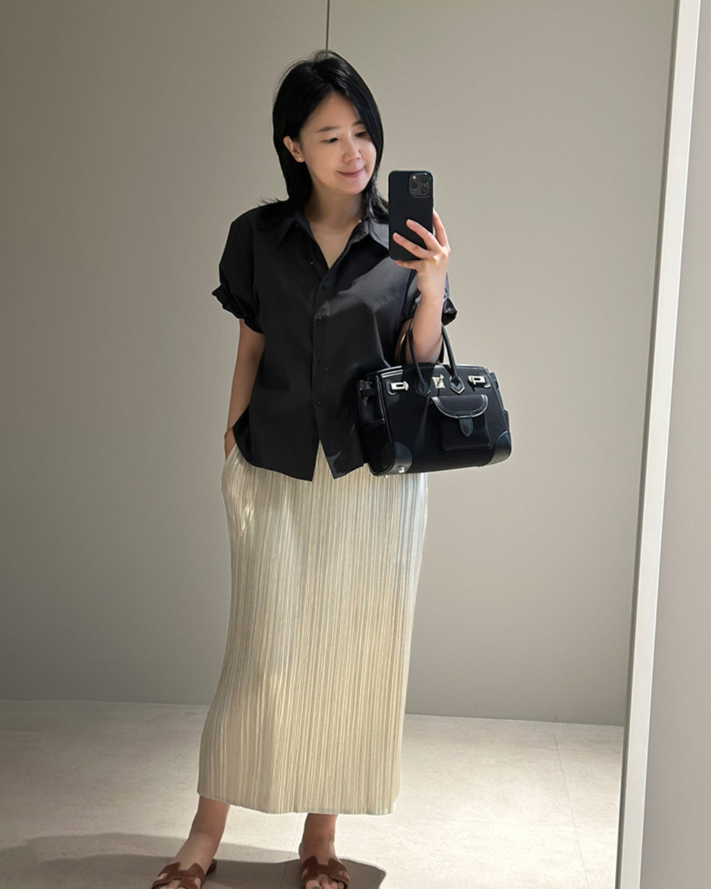 Crisp Cotton Rolled-Cuff Short Sleeve Shirt