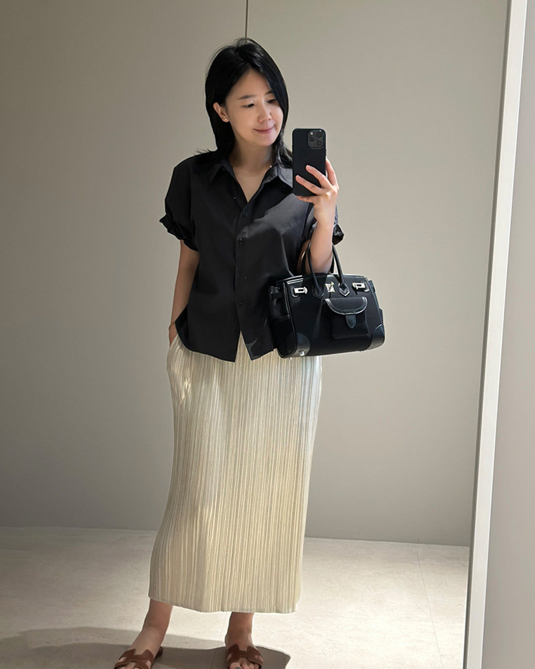 Crisp Cotton Rolled-Cuff Short Sleeve Shirt