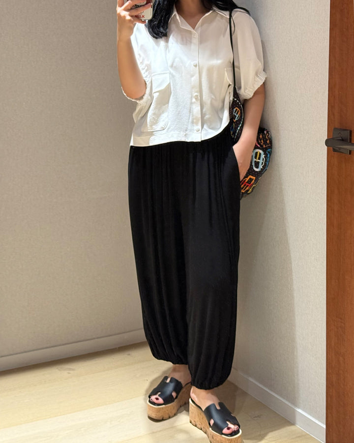 Gathered Harem Jogger Pants