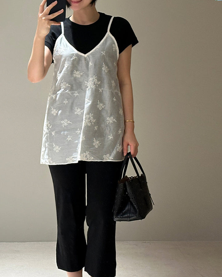 Tencel Blend Layering Bustier Cami Top