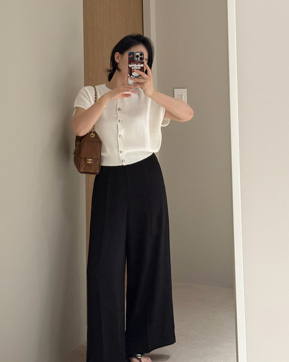 High-Waisted Wide-Leg Trouser Slacks
