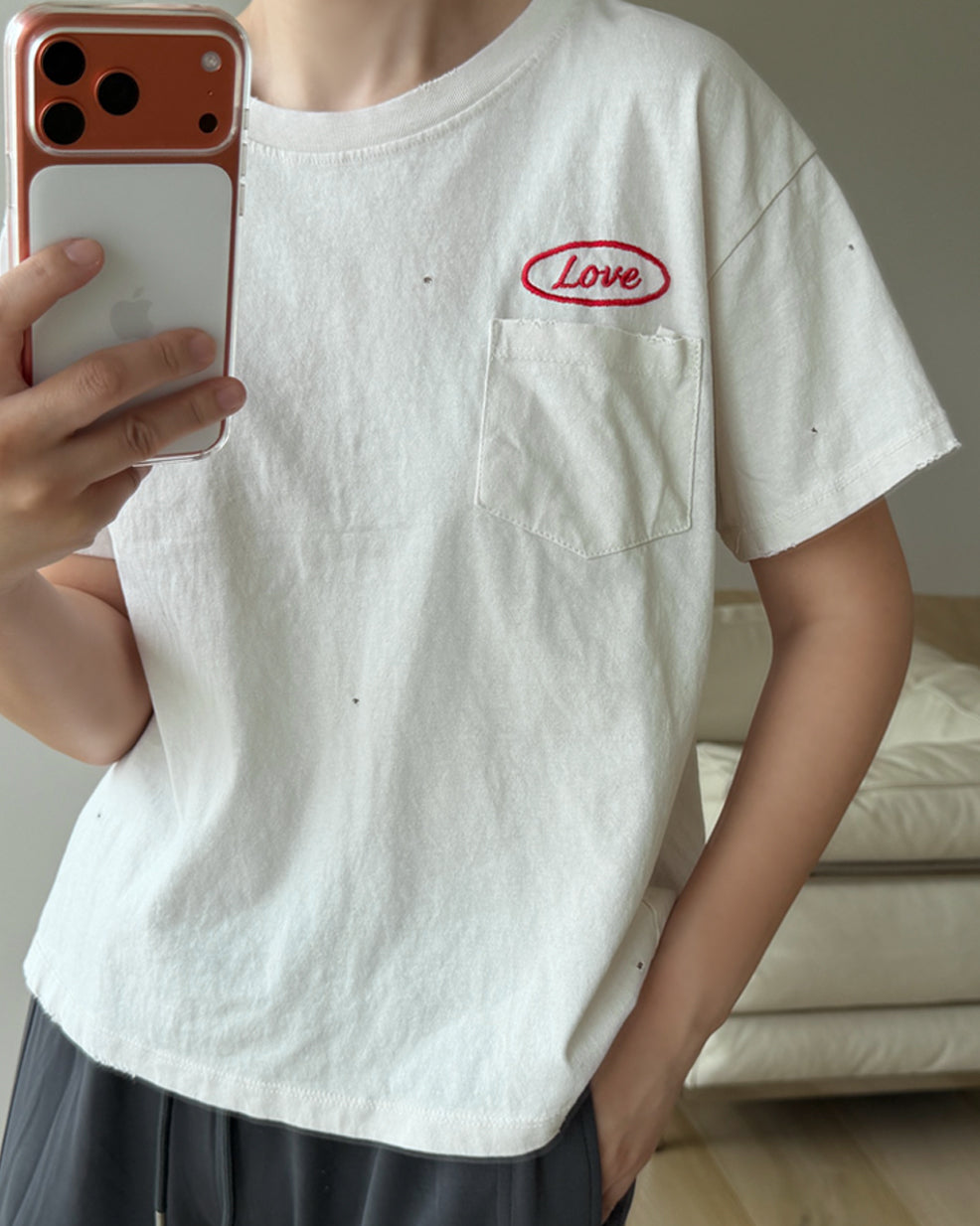 Vintage Distressed Back-Graphic Tee