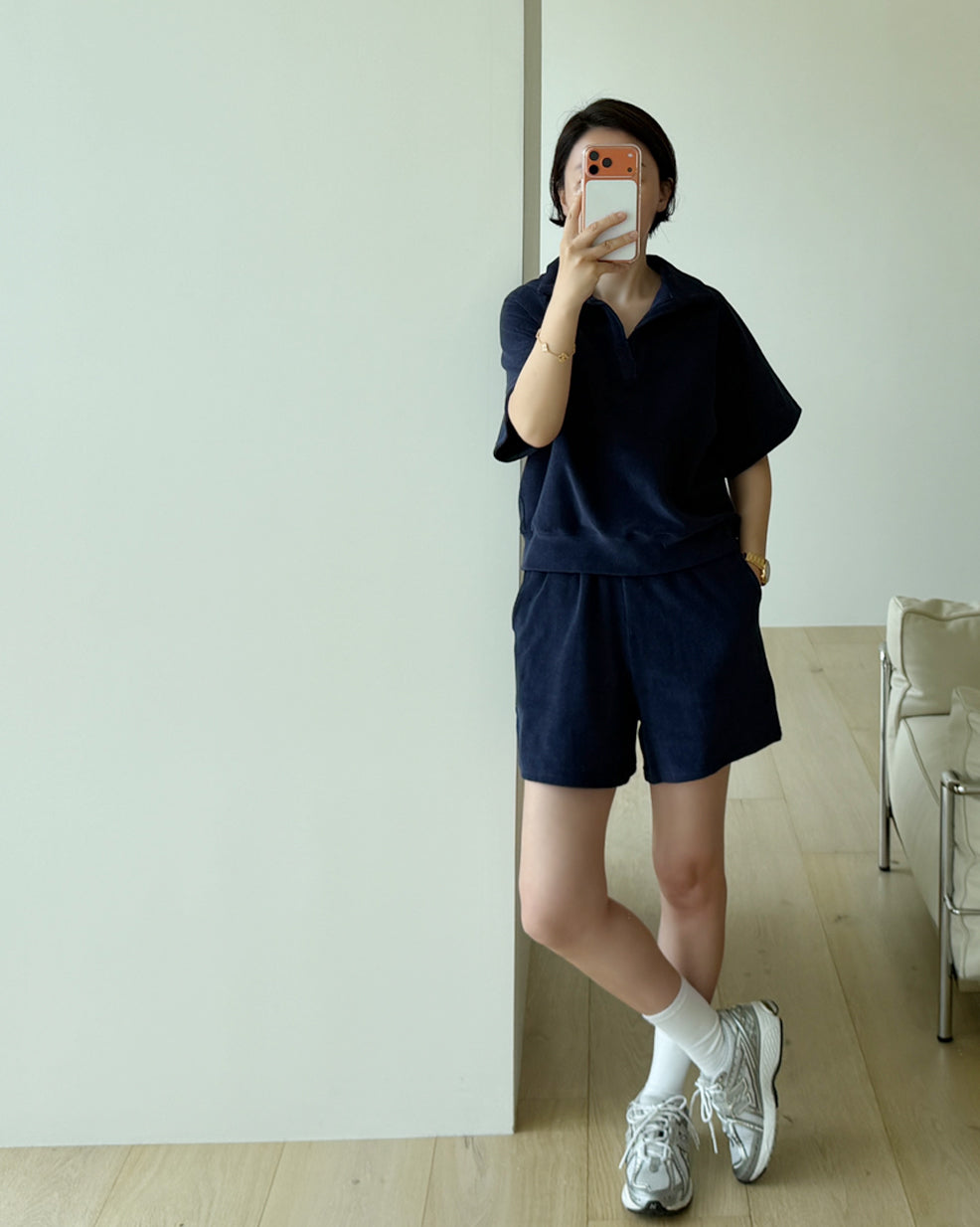 Premium Cotton Terry Polo &amp; Shorts Set