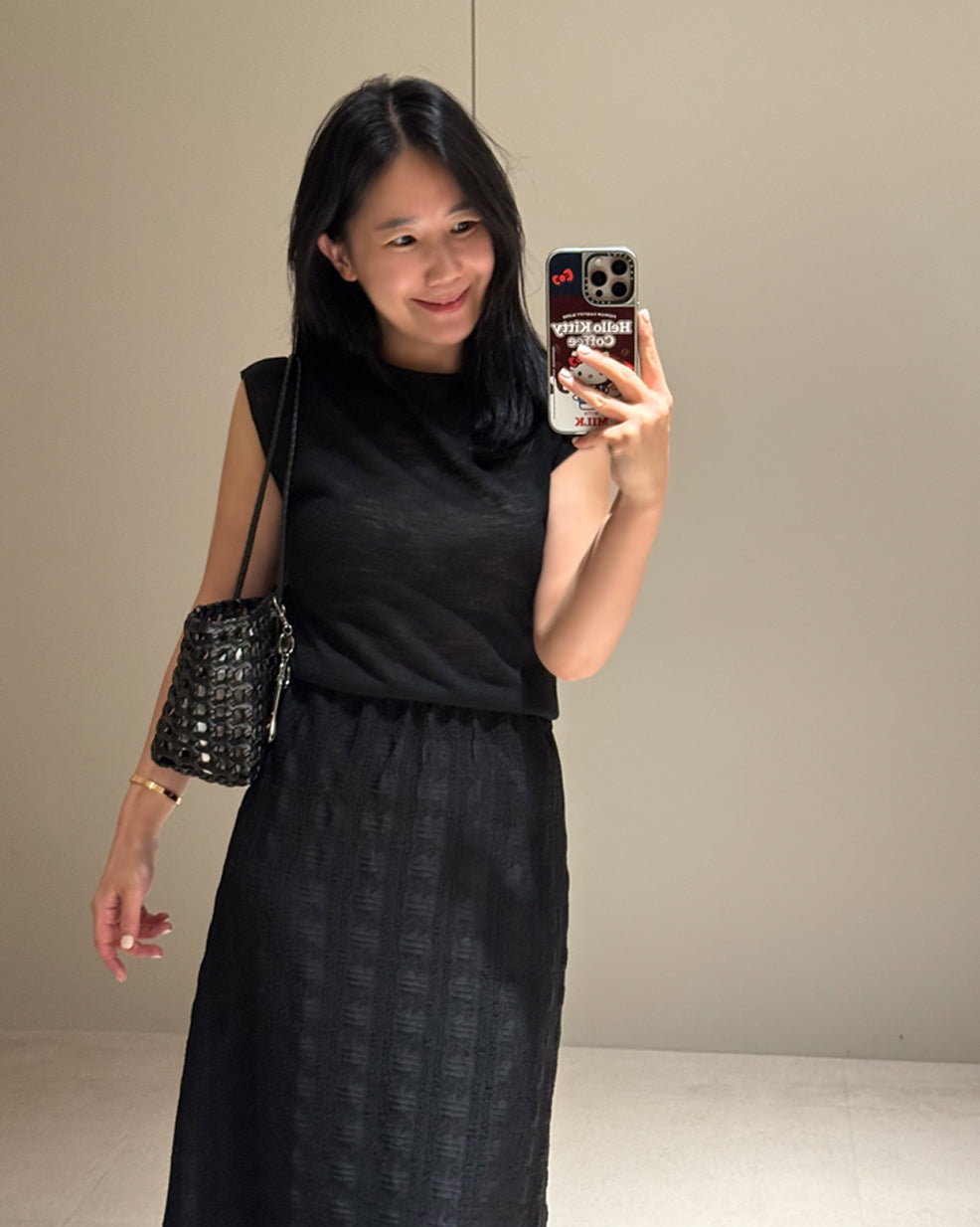 Fine Knit Cap Sleeve Top