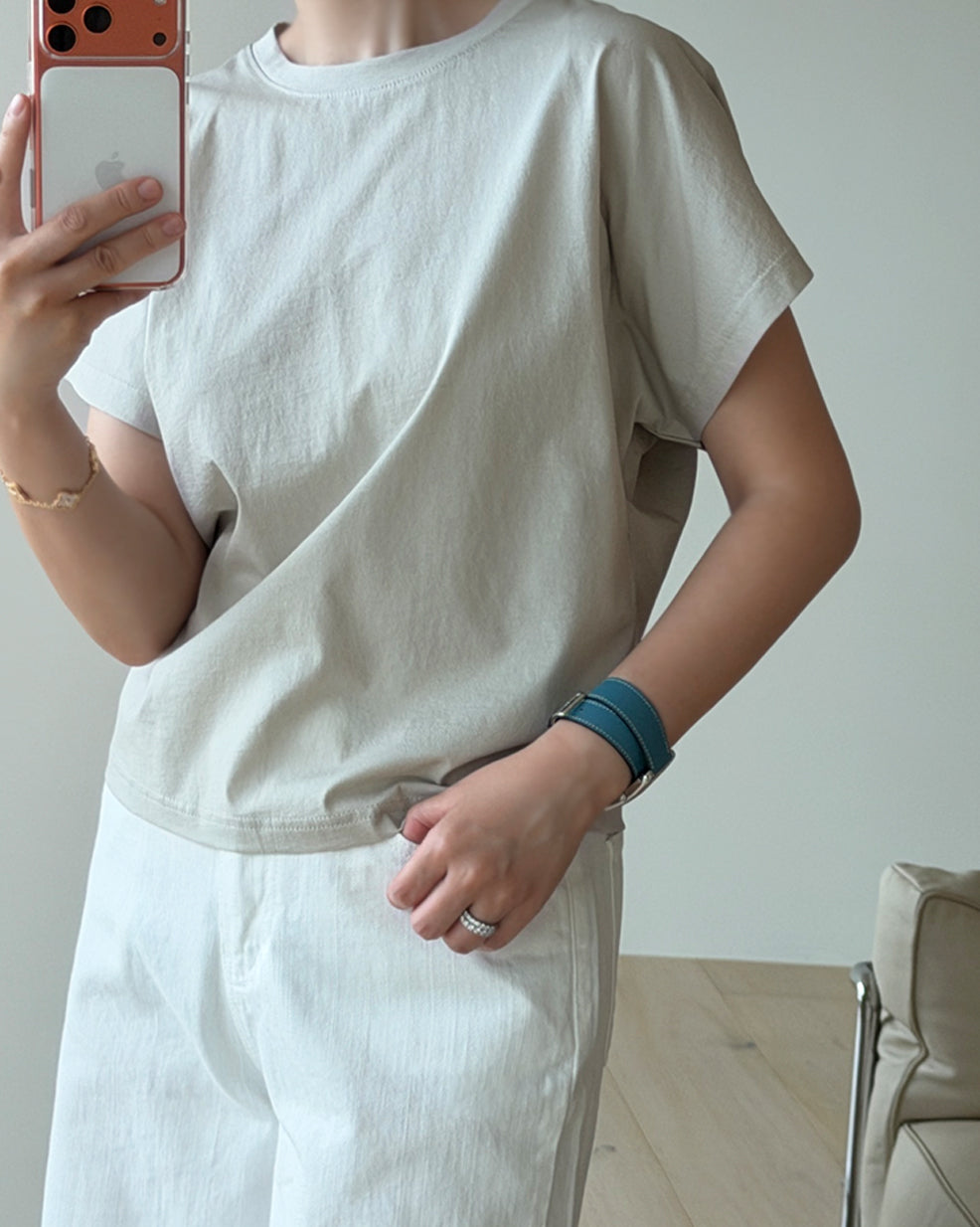 Classic Drape Shoulder Summer Tee