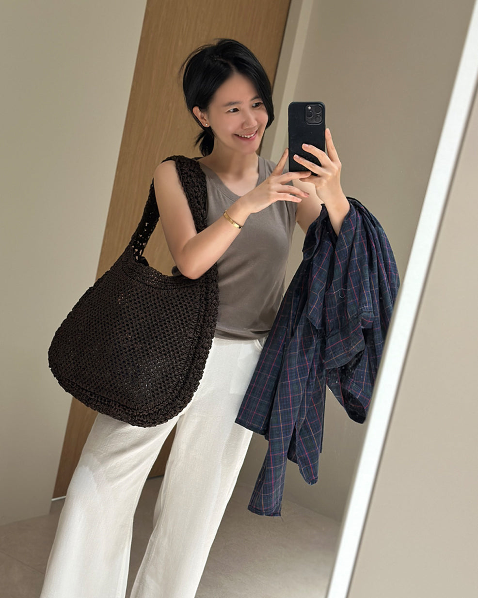 Eco Paper Fiber Crochet Shoulder Bag