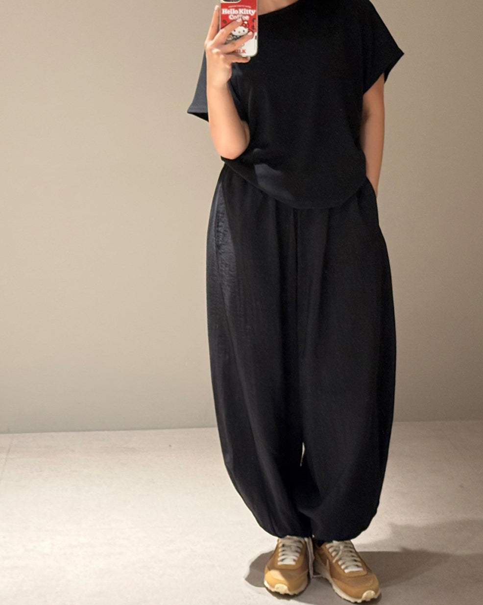 Rayon Blend Balloon Pants