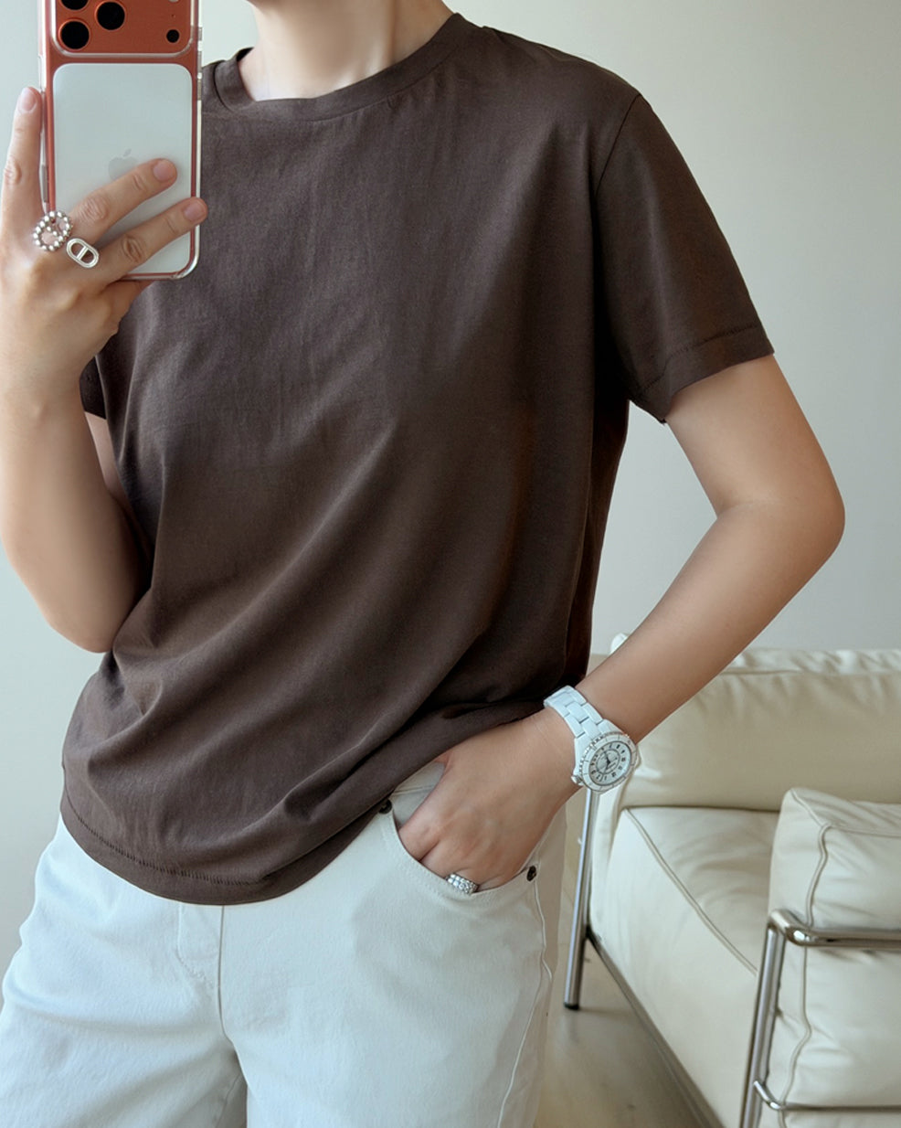 エッセンシャル クルーネック 半袖Tシャツ