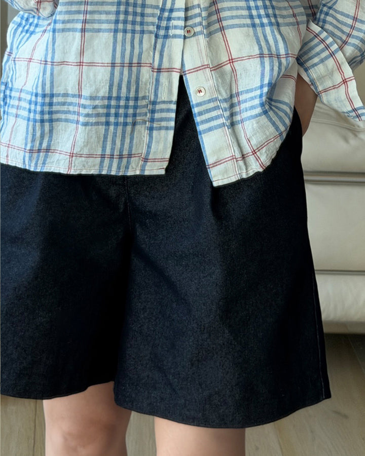 Minimalist High-Waist Wide Shorts