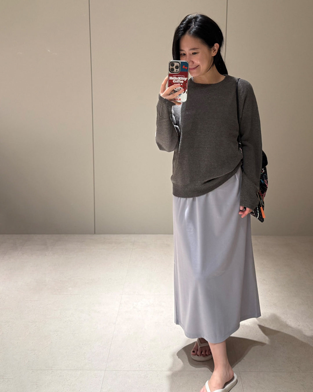 Shimmer Raglan Crewneck Knit Sweater