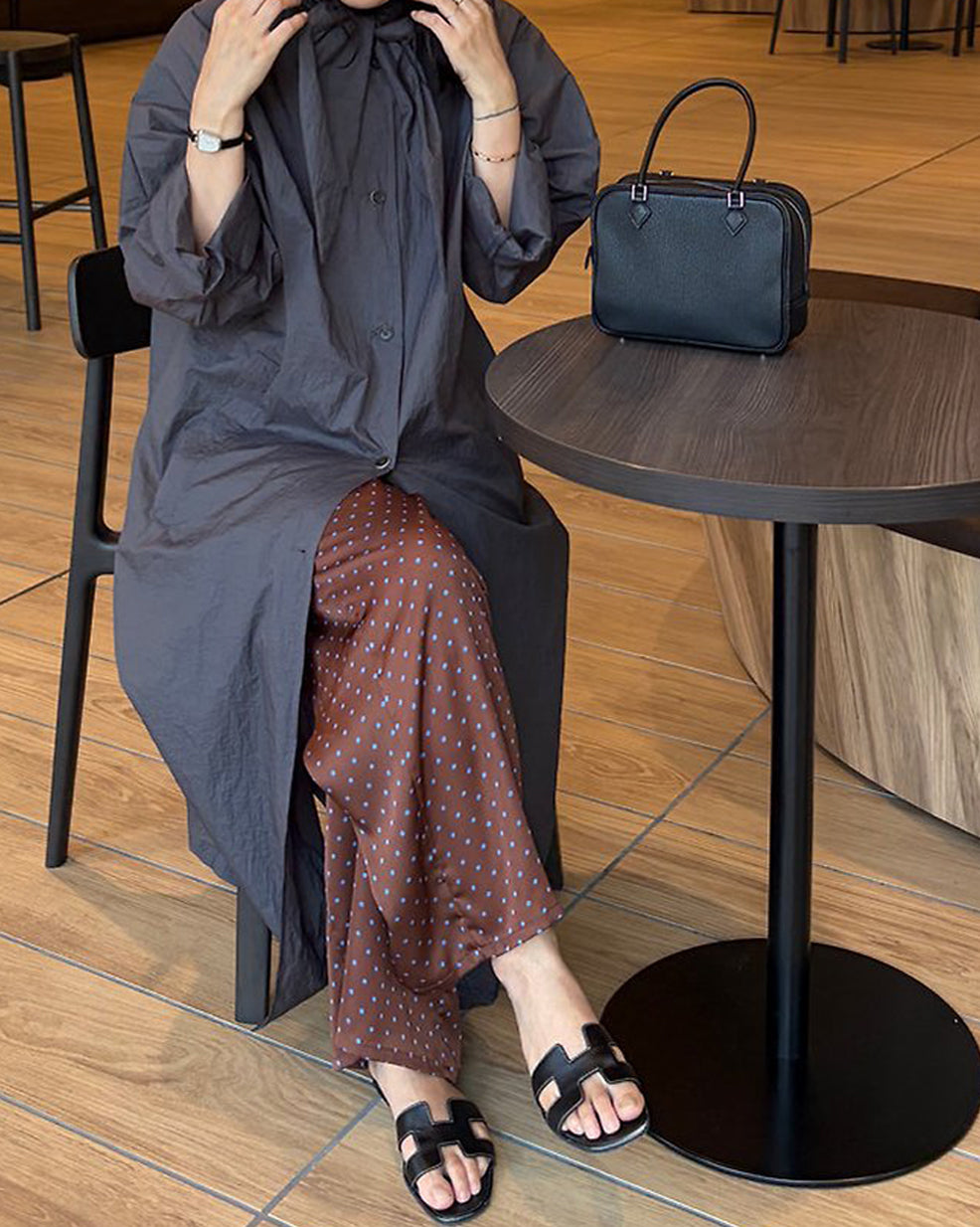 Oversized Hooded Long Windbreaker Coat