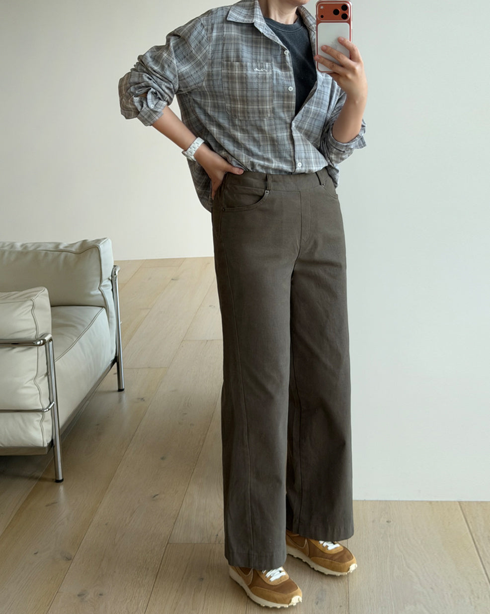 Casual Wide-Leg Cotton Pants