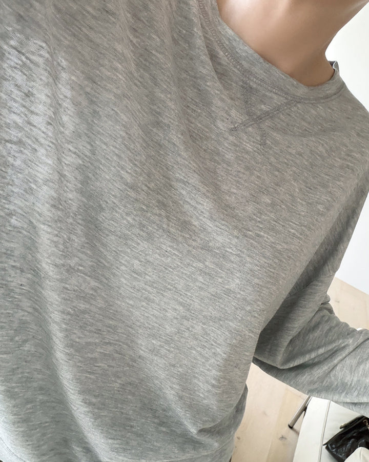 Lightweight Heathered Crewneck Sweatshirt