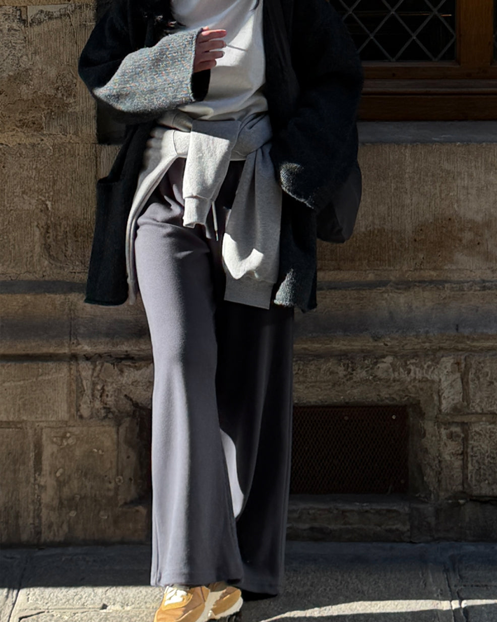 Cozy Wide-Leg Elastic Pants