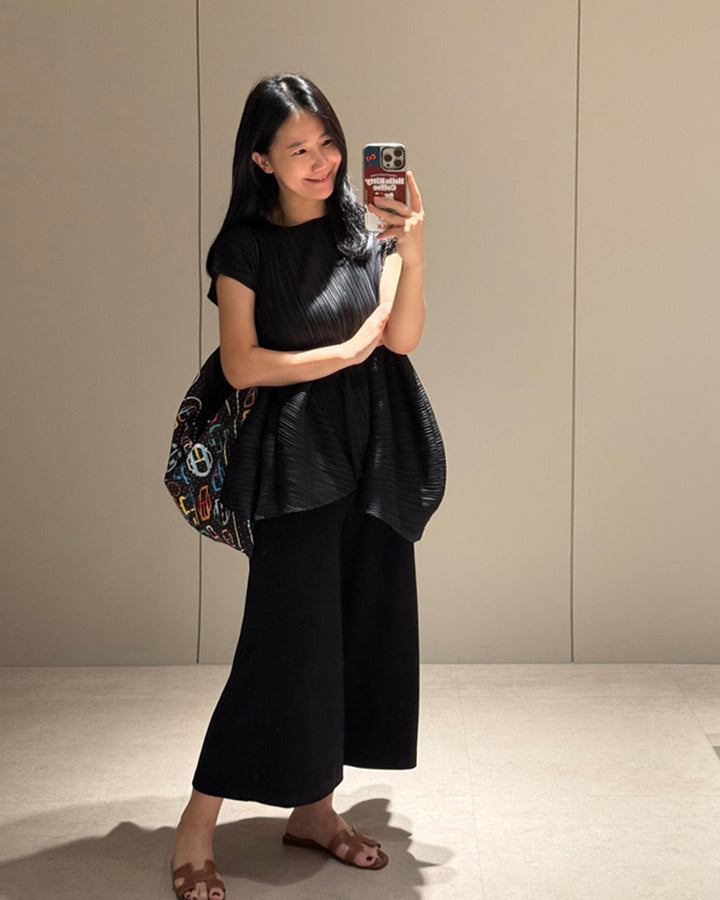 Wide-Leg Cropped Pants