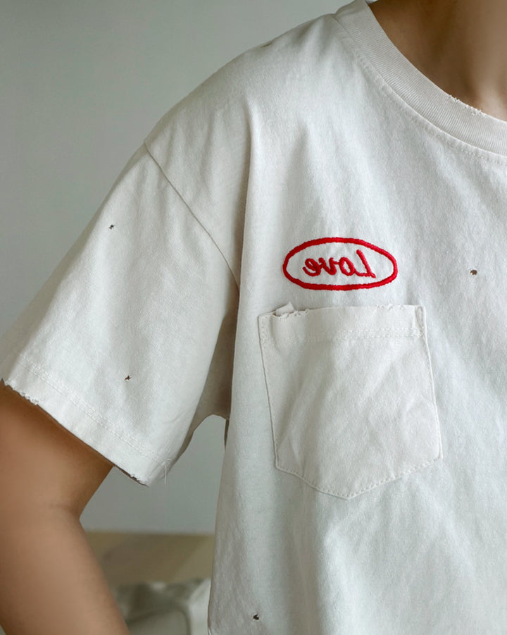 Vintage Distressed Back-Graphic Tee