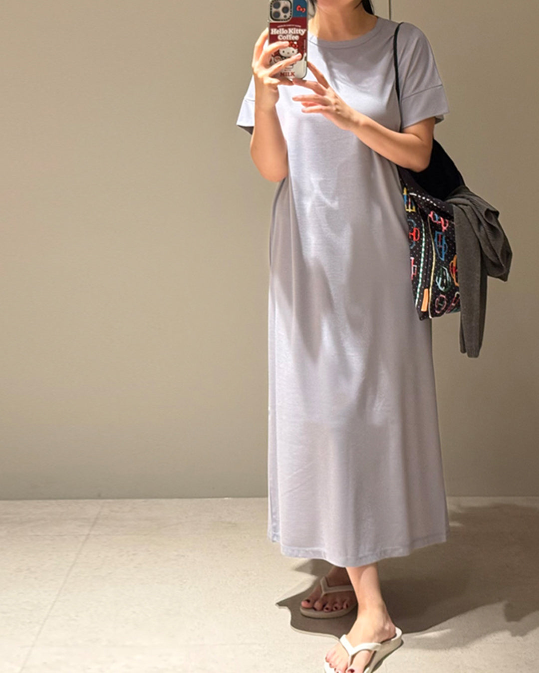Relaxed Short Sleeve Maxi T-Shirt Dress